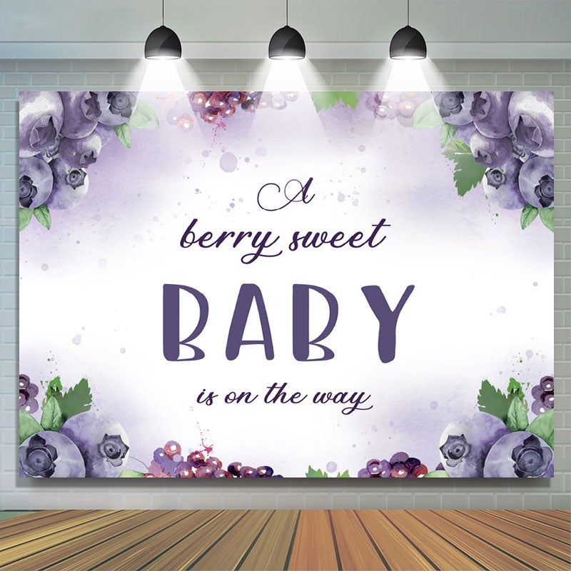 Berry Sweet Baby on The Way Gender Reveal Backdrop