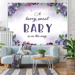 Lofaris Berry Sweet Baby On the Way Backdrop for Shower