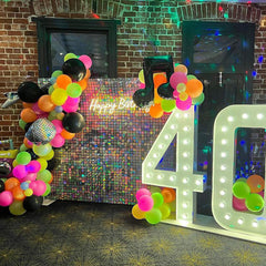 Lofaris Shimmer Mirror Sequin Tile Panel For Bridal Shower Birthday