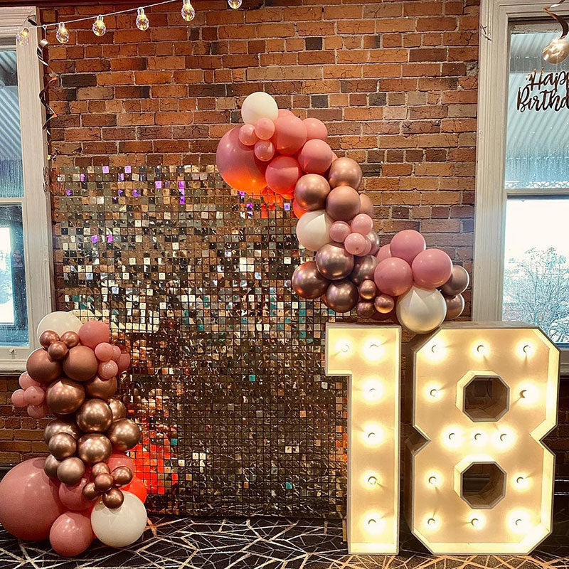 Lofaris Shimmer Mirror Sequin Tile Panel For Bridal Shower Birthday