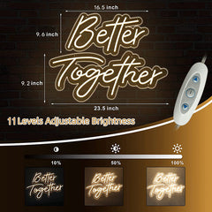 Lofaris Better Together LED Neon Sign Board For Wedding Valentine Party