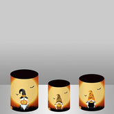 Lofaris Black And Orange Hollween Backdrop Cake Table Cover Kit