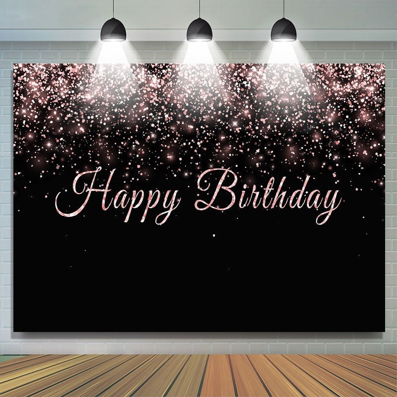 Lofaris Black and Rose Gold Birthday Backdrops for Photo