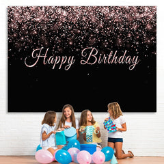 Lofaris Black and Rose Gold Birthday Backdrops for Photo