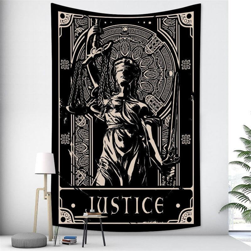 Lofaris Black And White Divination Mandala Pattern Wall Tapestry