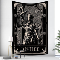 Lofaris Black And White Divination Mandala Pattern Wall Tapestry