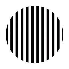 Lofaris Black And White Lins Simple Round Baby Shower Backdrop