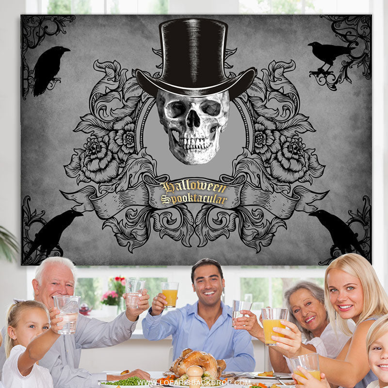 Lofaris Black Dallomeen Spooktacular Halloween Theme Backdrop