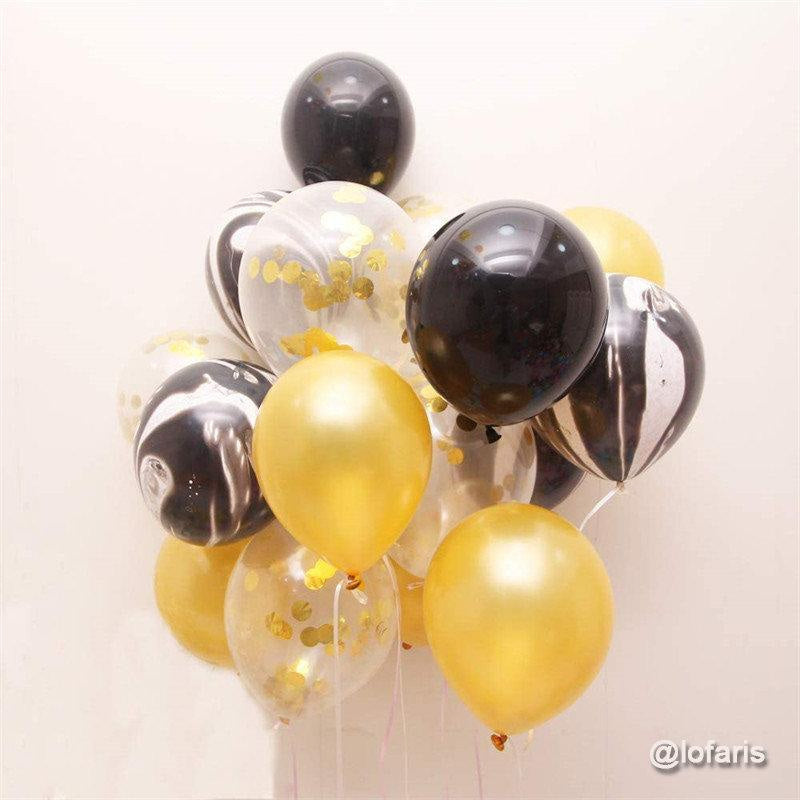 Lofaris Black DIY 50 Pack Balloon Arch Kit | Party Decorations - Gold