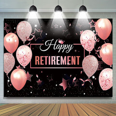 Lofaris Black Rose Pink With Rope Happy Retirement Backdrop