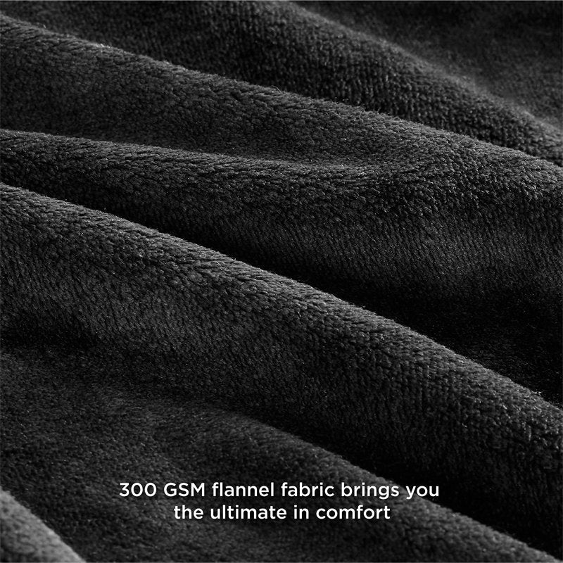 Lofaris Black Sofa Bed Comfortable 300GSM Throw Blanket For Toddler