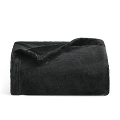 Lofaris Black Sofa Bed Comfortable 300GSM Throw Blanket For Toddler