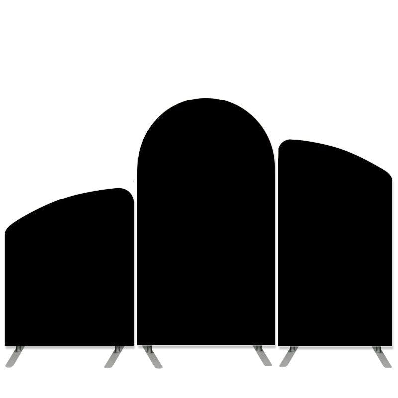 Lofaris Black Solid Color Theme Birthday Party Arch Backdrop Kit