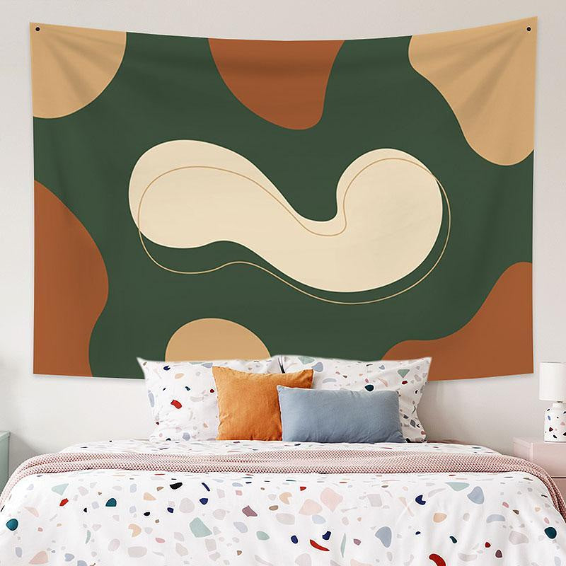 Lofaris Blackish Green Family Still Life Abstract Custom Tapestry