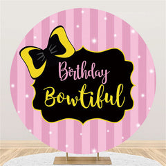 Lofaris Blackpink Birthday Bowtiful Round Backdrop For Girl