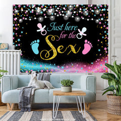 Lofaris Blue And Pink Star Glitter Backdrop For Baby Shower