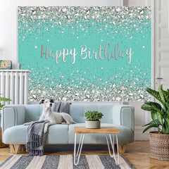 Lofaris Blue and Shiny Diamonds Birthday Photo Decor Backdrop