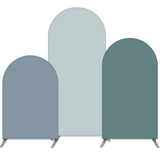 Lofaris Blue Green Party Double Sided Arch Backdrop Kit