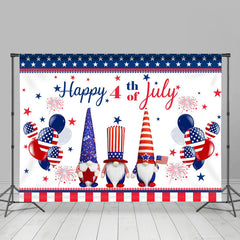 Lofaris Blue Red Dwarf Doll Happy July Independence Day Backdrop