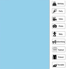 Lofaris Blue Solid Simple Party Backdrop for Photo