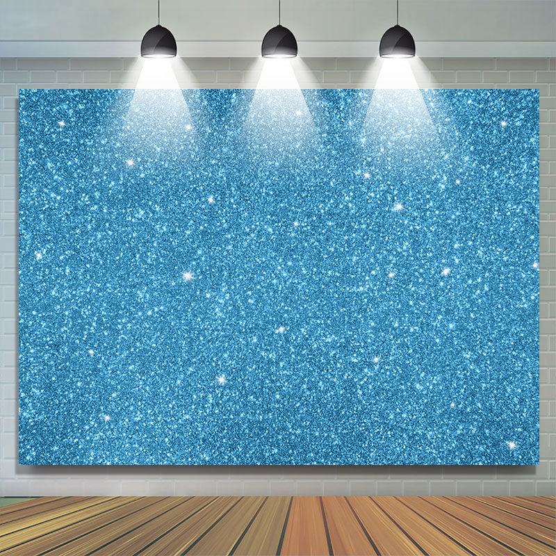 Sky Blue Sparkle Sequin Curtain Backdrop For Birthday - Lofaris