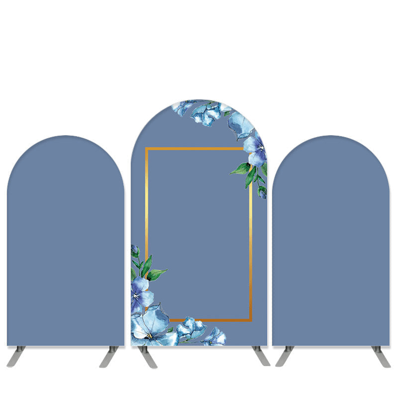 Lofaris Boho Floral Theme Navy Blue Bridal Shower Arch Backdrop Kit
