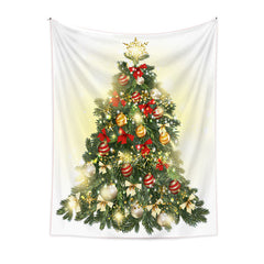 Lofaris Bow Tie Christmas Tree Balls Glitter Wall Tapestry