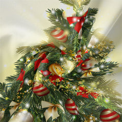 Lofaris Bow Tie Christmas Tree Balls Glitter Wall Tapestry