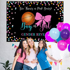 Lofaris Cute Black Colored Bokeh Baby Shower Backdrop