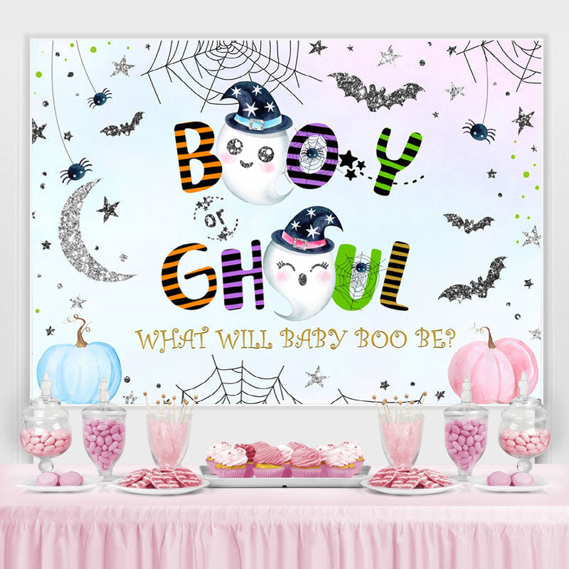 Lofaris Cute Pink Pumpkin Halloween Baby Shower Backdrop