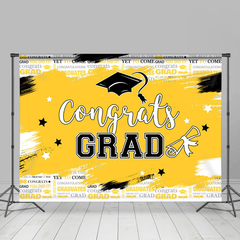 Lofaris Bright Color Graffiti Congrats Grad Party Backdrop