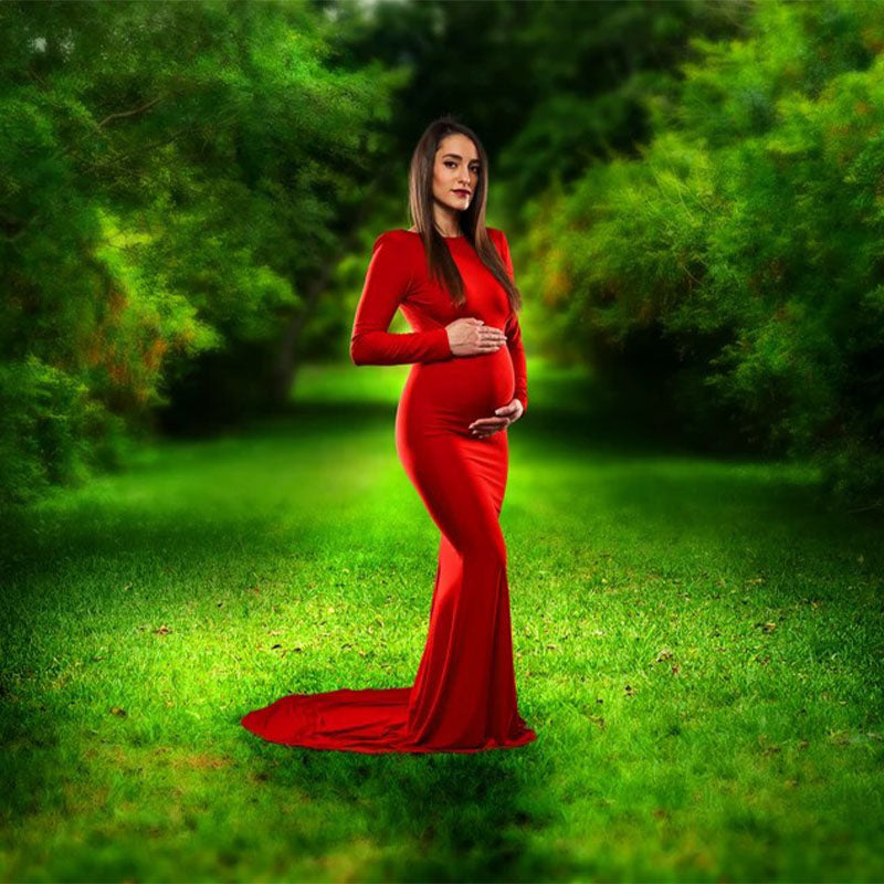 Lofaris Bright Green Forest Spring Theme Photo Backdrop For Portrait