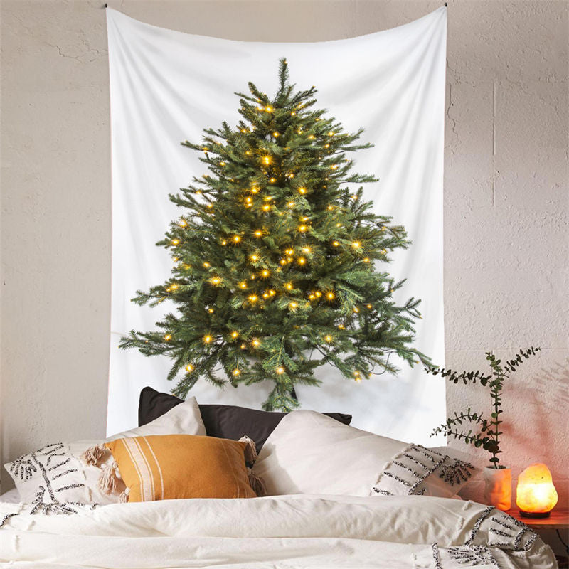 Lofaris Bright Spark Christmas Tree Holiday Wall Tapestry