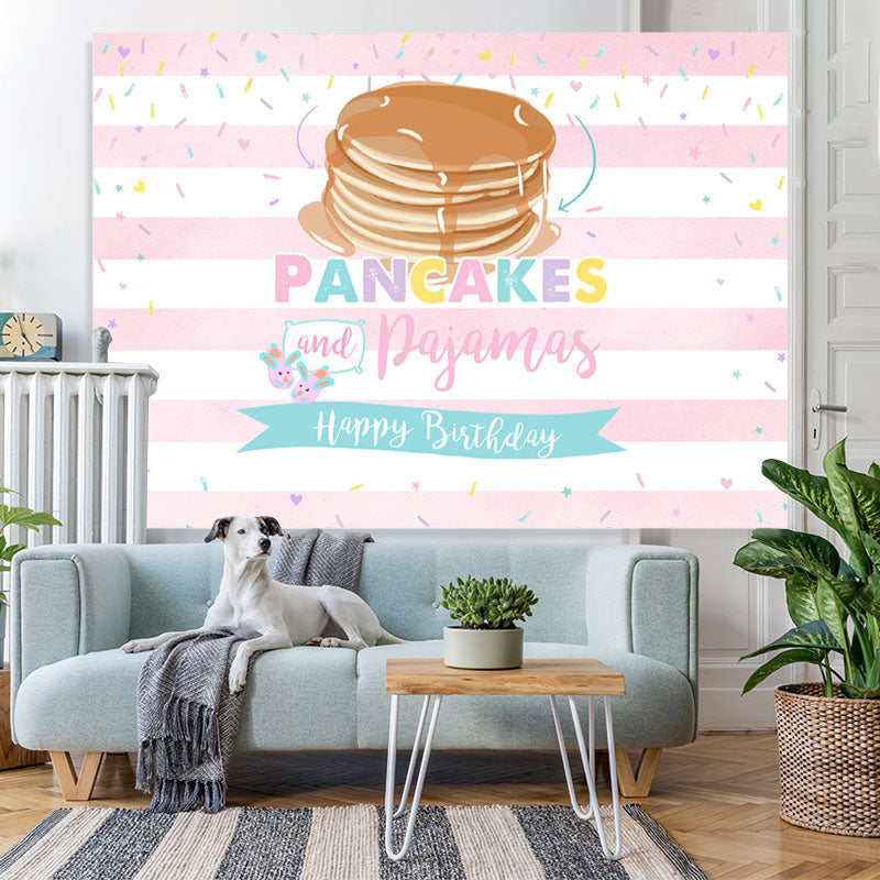Lofaris Browen Pancakes And Pink Birthday Backdrop For Girl