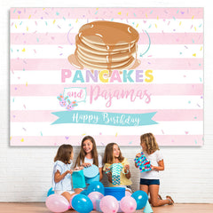 Lofaris Browen Pancakes And Pink Birthday Backdrop For Girl