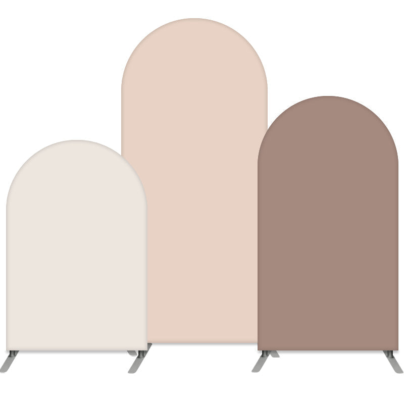 Lofaris Brown Solid Double Sided Arch Backdrop Kit