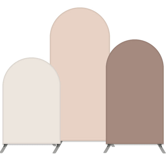 Lofaris Brown Solid Double Sided Arch Backdrop Kit
