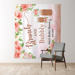 Lofaris Brunch And Bubbly Floral Pink Backdrop For Girls