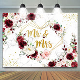 Lofaris Burgundy With White And Baby Pink Wedding Backdrop