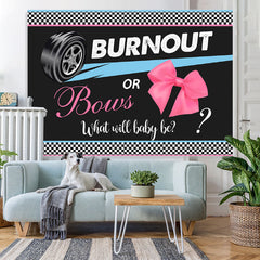 Lofaris Burnout Or Bows What Will Baby Be Shower Backdrop