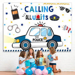 Lofaris Calling All Units Lovely Cartoon Birthday Backdrop