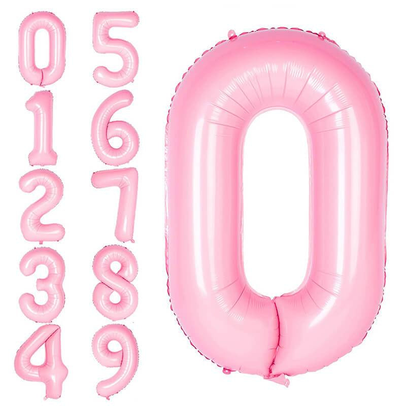 Lofaris Candy Pink 40 inch Number Balloons DIY Inch Party Decoration