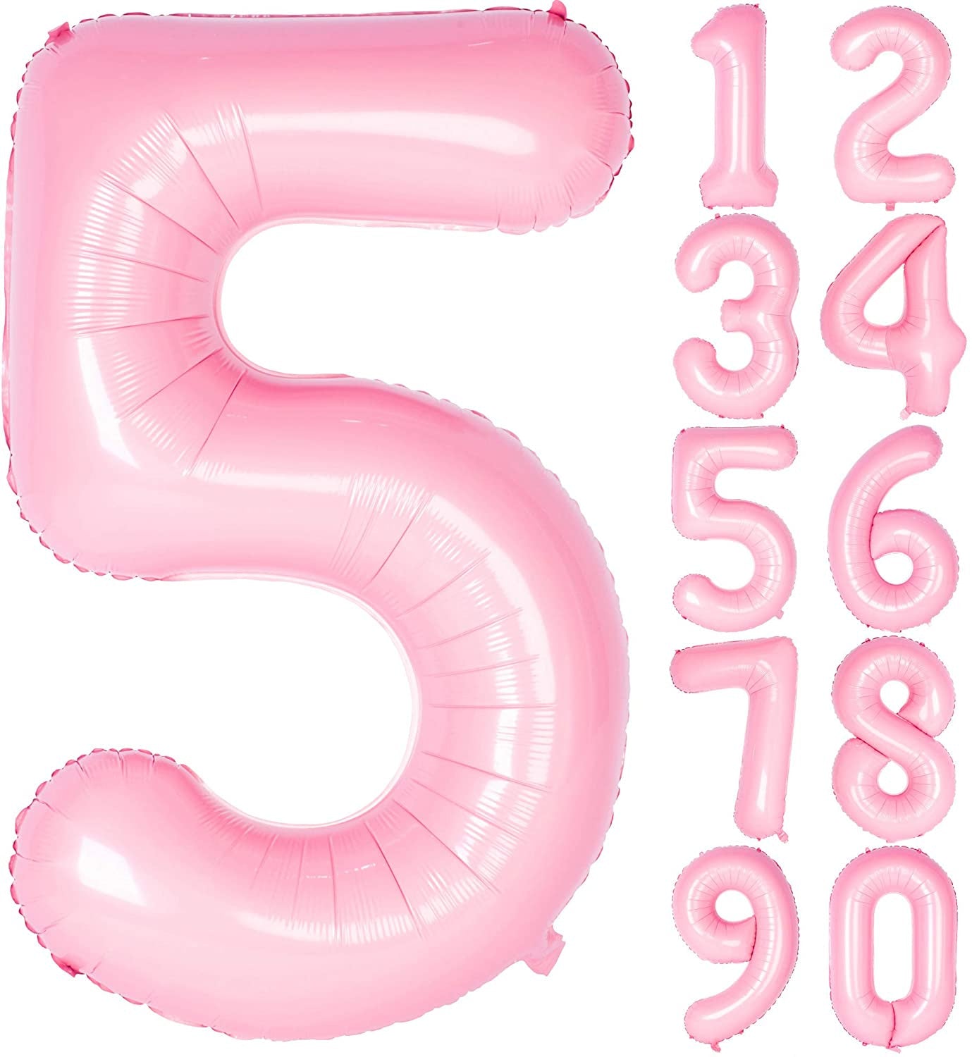 Lofaris Candy Pink 40 inch Number Balloons DIY Inch Party Decoration