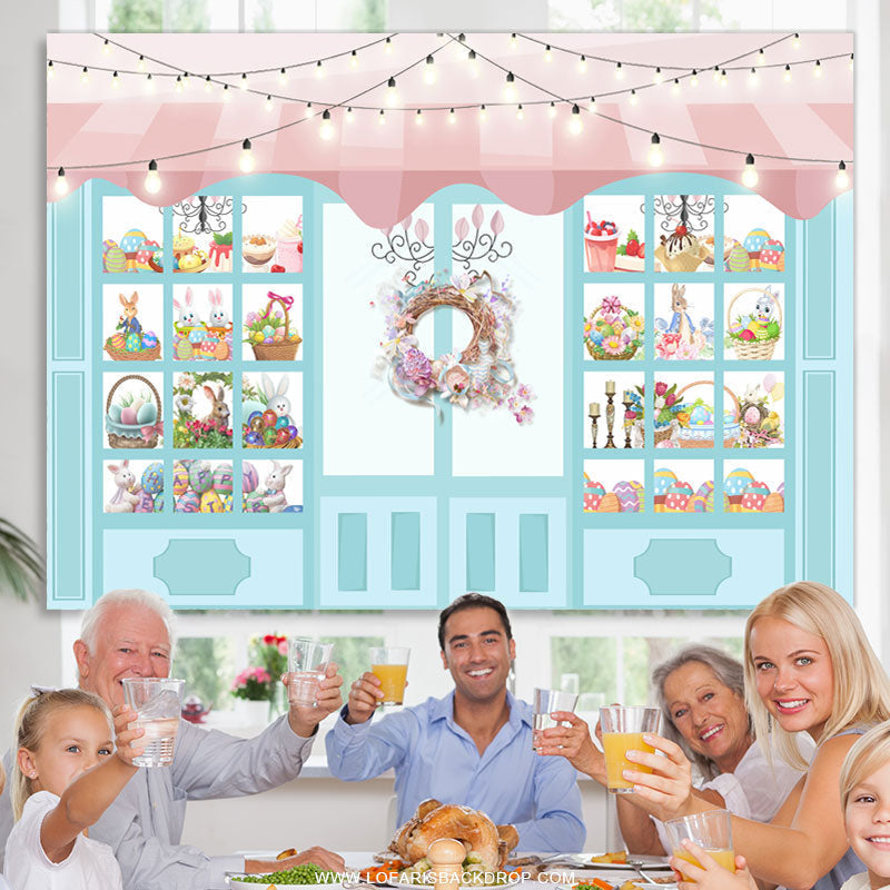 Lofaris Candy Store Themed Happy Easter Day Backdrop For Kid