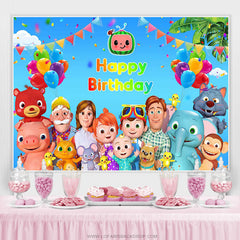 Lofaris Cartoon Film Backdrop for Happy Birthday Family Party