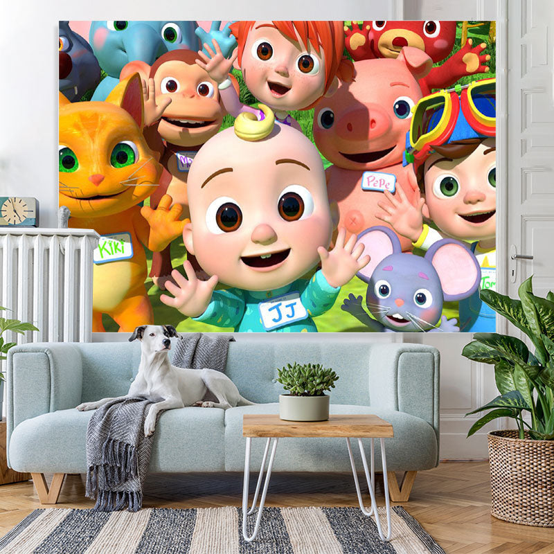 Lofaris Cartoon Cute Birthday Backdrop for Party Decor