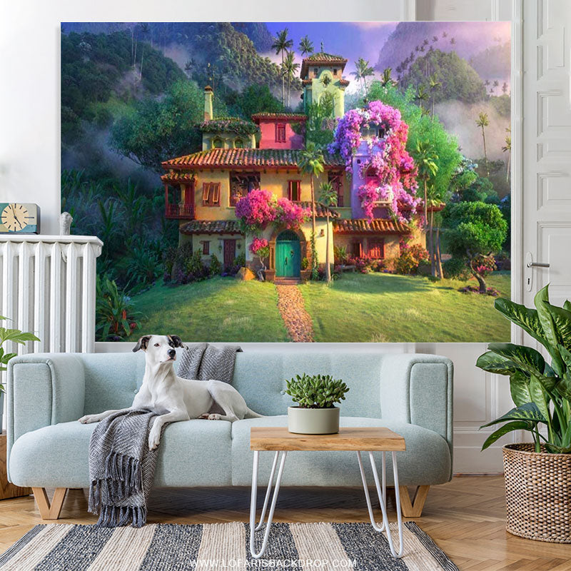 Lofaris Cartoon Magic Nature Forest House Happy Birthday Backdrop