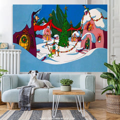 Lofaris Cartoon Whoville Christmas Deco Happy Birthday Party Backdrop