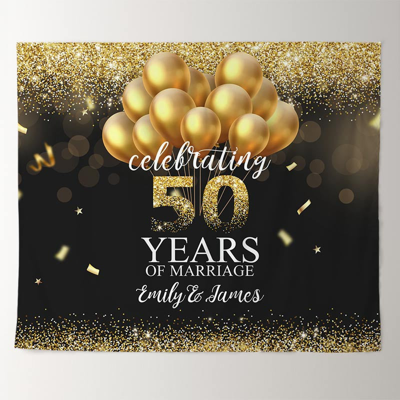 Lofaris Celebrating 50 Years Of Marriage For Wedding Backdrop