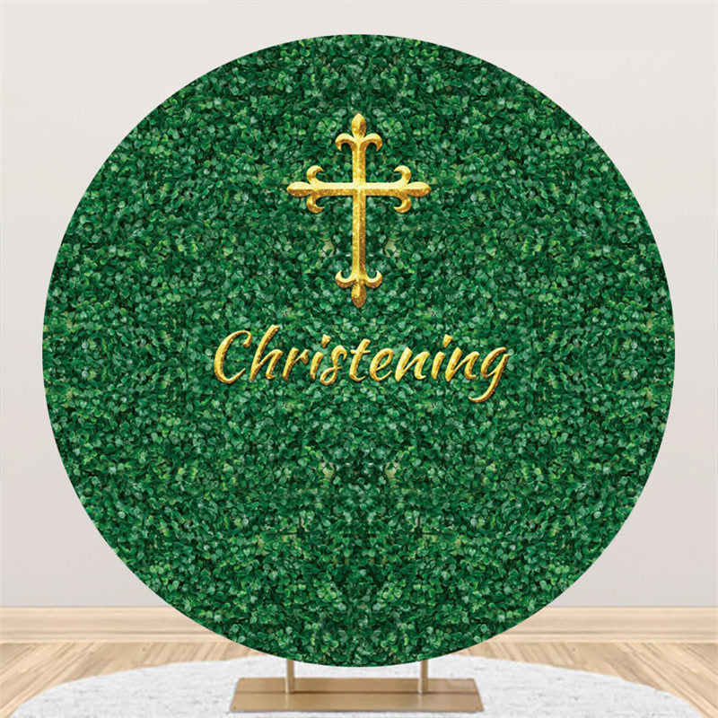 Lofaris Christening And Grassland Happy Birthday Circle Backdrop